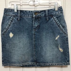 APT.9 distressed denim skirt
